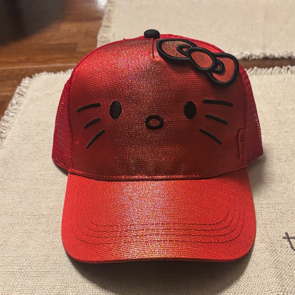 Hello Kitty Red Glittering Cap